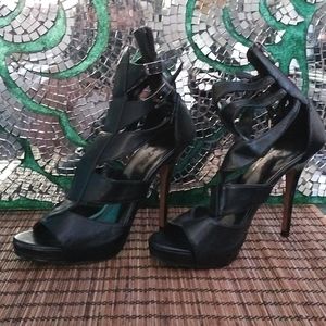 Bumper Black Heels Size 7